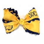 St. Dominic’s (Yellow Gold) / Navy Ric-Rac Bow - 5 Inch